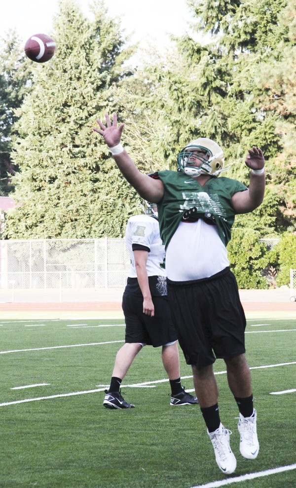 Cory English was chosen as the South Puget Sound League North 4A co-Offensive Lineman of the Year.