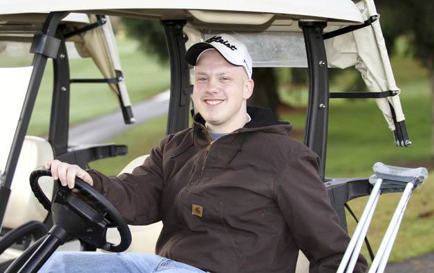 Garrett Light joined supporters for a recent golf tournament