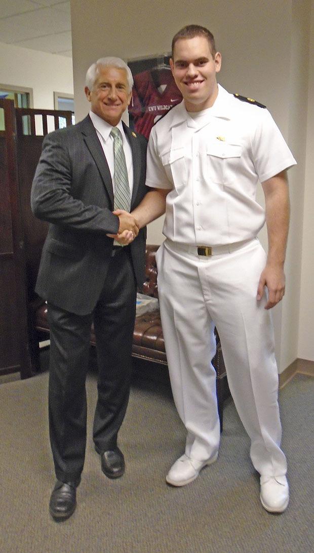 Midshipman Shaun Meehan with Congressman Dave Reichert.