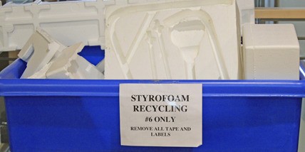 To identify Styrofoam blocks