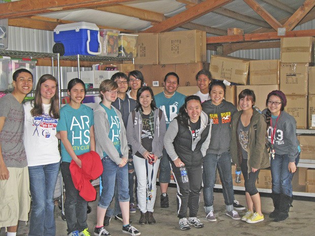 Auburn and Auburn Riverside Key Club students did their part in cleaning and organizing Auburn Youth Resources' three-car garage.