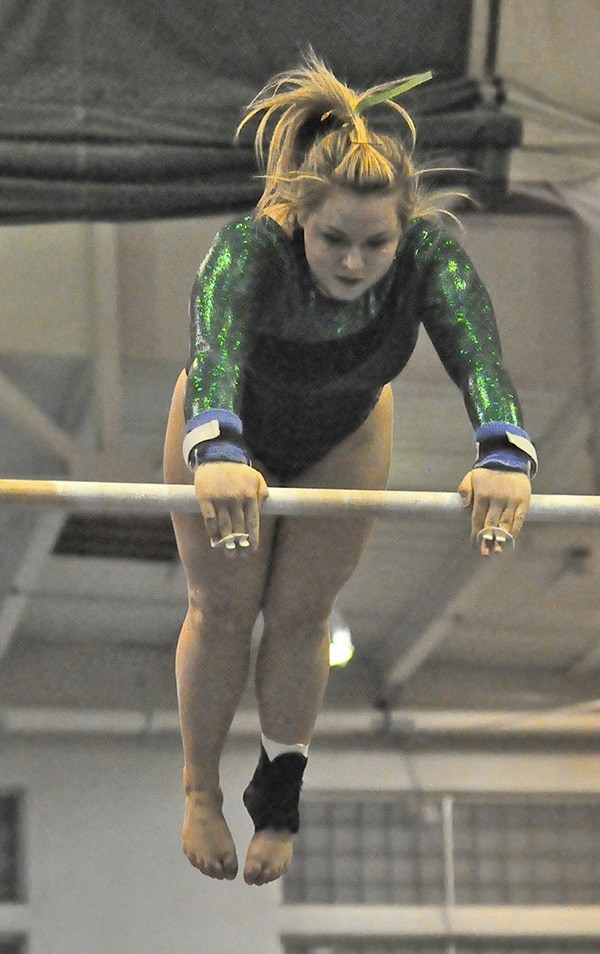 Auburn gymnast Bailie Davis in action.