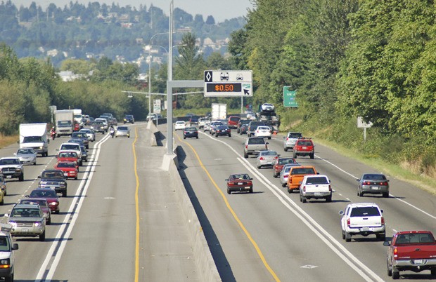 The SR 167 High Occupancy Toll (HOT) lanes opened in May 2008 between Renton and Auburn. WSDOT reports traffic along the HOT lanes is flowing more efficiently