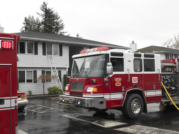 A fire damaged a unit at the Greyton Square Apartments