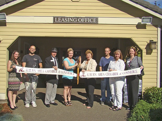 City leaders and staff held a ribbon cutting ceremony and enjoyed a barbecue at the Auburn Glen Apartments on Aug. 16.