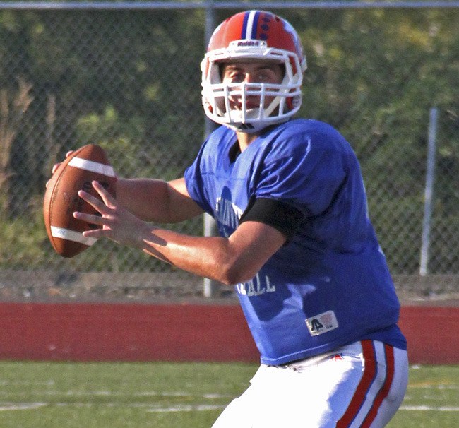 Auburn Mountainview senior quarterback Domenic Rockey hops to finish out his final year with another Lion playoff appearance.