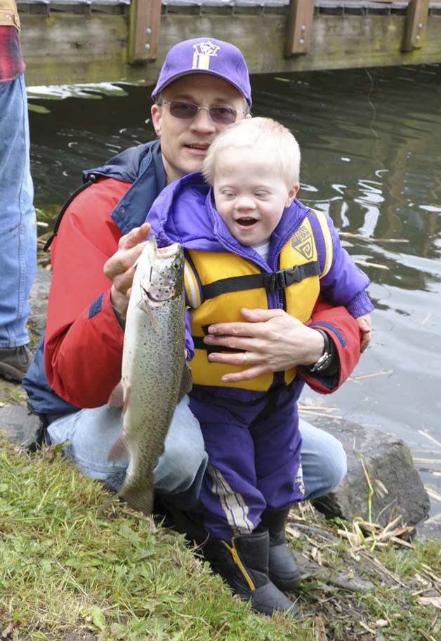 David Leuthy and his son