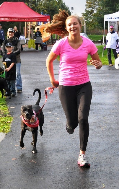 Morgan McCarthy and her dog