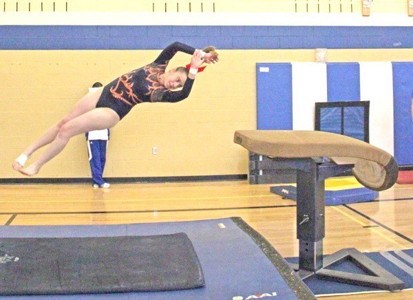 Auburn Mountainview senior Cassie Hunt qualified for the West Central District III 3A all-around competition.