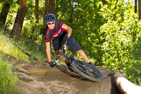 Auburn's Aaron Bradford carves up an offroad trail.