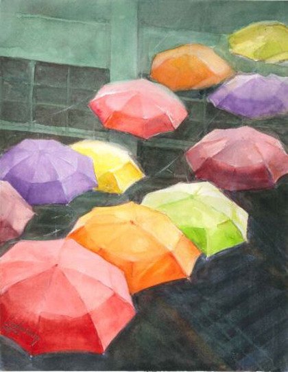 Lydia Sutton's watercolor work