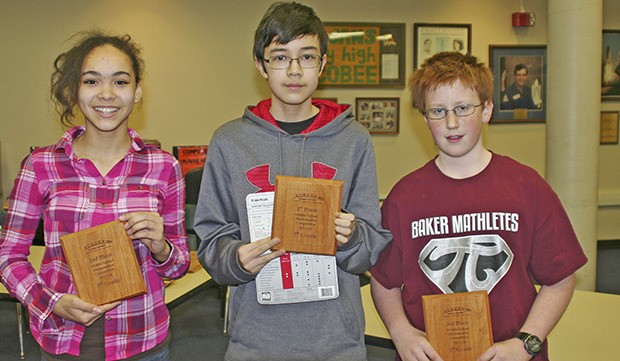 The district’s seventh grade individual math winners were