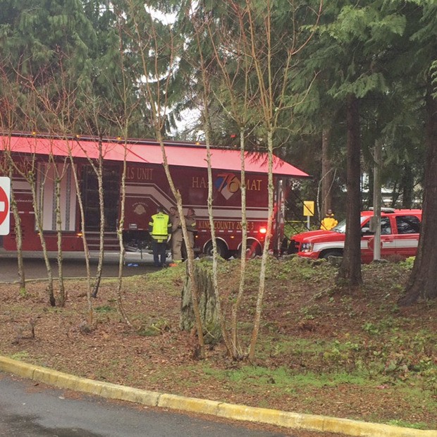 Firefighters and a Kent Fire haz mat crew responded to Green River College on Monday to a report of a suspicious substance found in an envelope. Authorities determined the substance was not harmful.