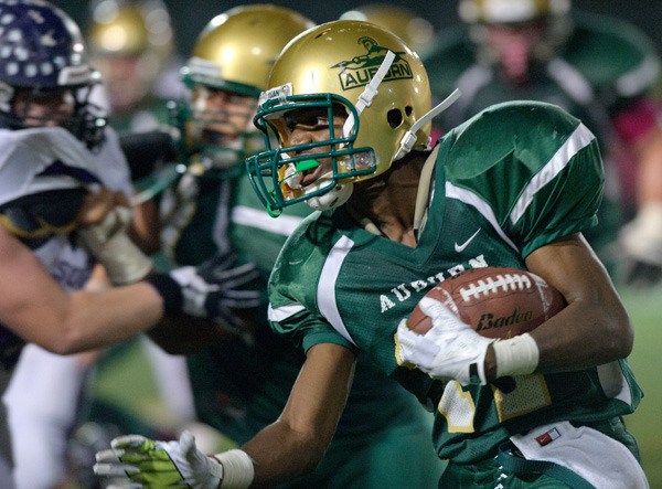 Junior Kevin Clay in action for the Trojans against Sumner on Thursday.