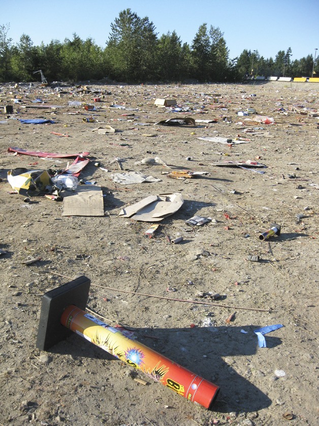 The Fourth of July celebration left plenty of reminders on Muckleshoot property.