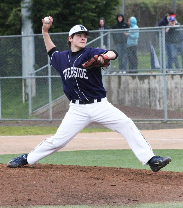 Michael Rucker in action at Heritage Park in Puyallup against the Rogers Rams.