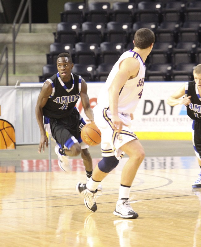 Auburn Mountainview senior Shaddye Melu in action at the ShoWare Shootout last week.