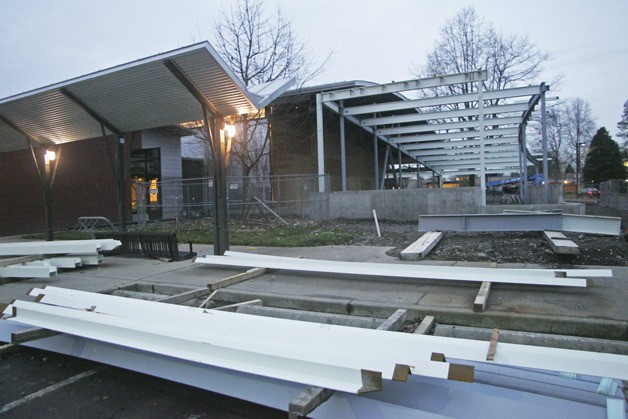 Construction continues at the Auburn Library. The renovated