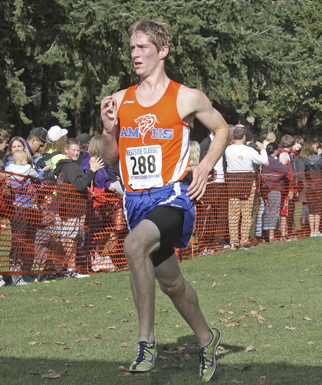 Auburn Mountainview junior Chris Scharer on the course during this season's Westside Classic.