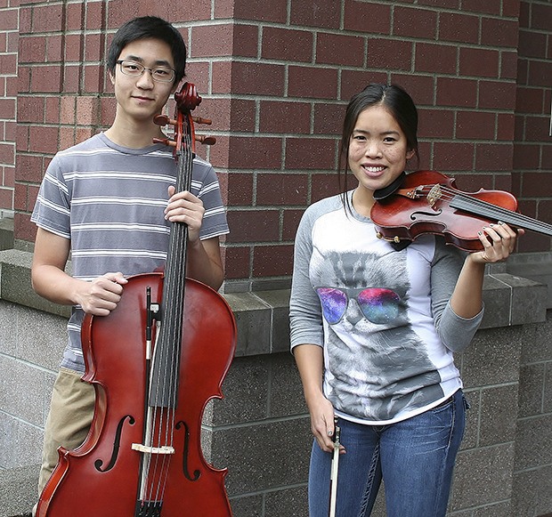 Auburn Riverside's Dan Tu and Claire Kerbs will play for prestigious orchestras in February in Spokane.