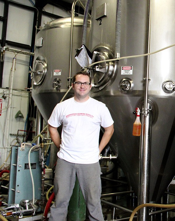 Northwest Brewing Company Brewmaster Greg Fleehart in the brew room at the company's Pacific tap house.