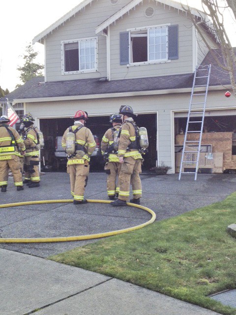 VRFA firefighters responded to and quickly doused a garage fire in Lakeland Hills.