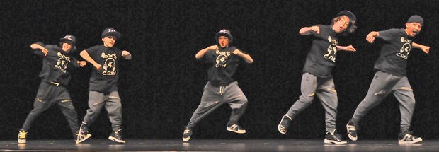 BX5 Crew from the Auburn Dance Academy perform on stage Sunday.