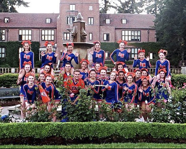 The Auburn Mountainview High School cheer squad