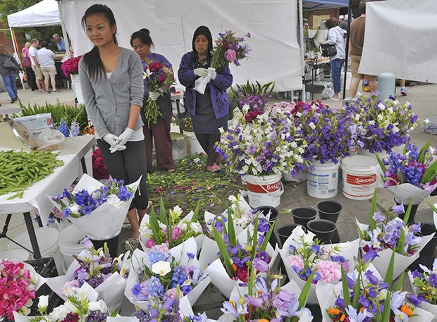 Flowers – and more – will be for sale when the Auburn International Farmers Market opens Sunday