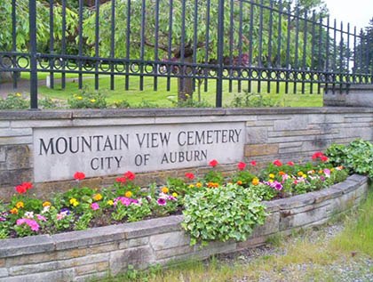 Mountain View Cemetery is a self-supporting municipal cemetery operated by the City of Auburn.