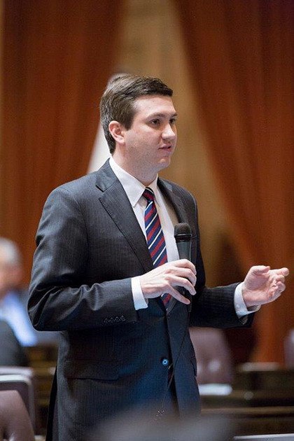 Rep. Drew Stokesbary speaks on the House floor.