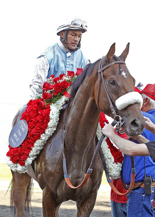 Leslie Mawing is one of only four riders with 500 career wins at Emerald Downs. He rode 102 winners in 2014