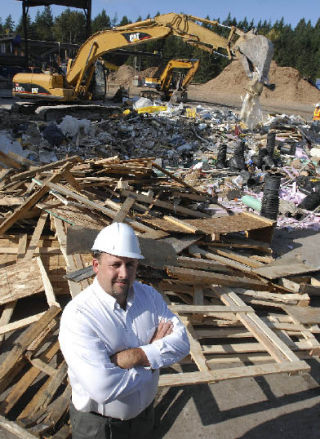 Turning construction and demolition waste into renewable products is the thrust behind  co-owner John Yeasting’s business