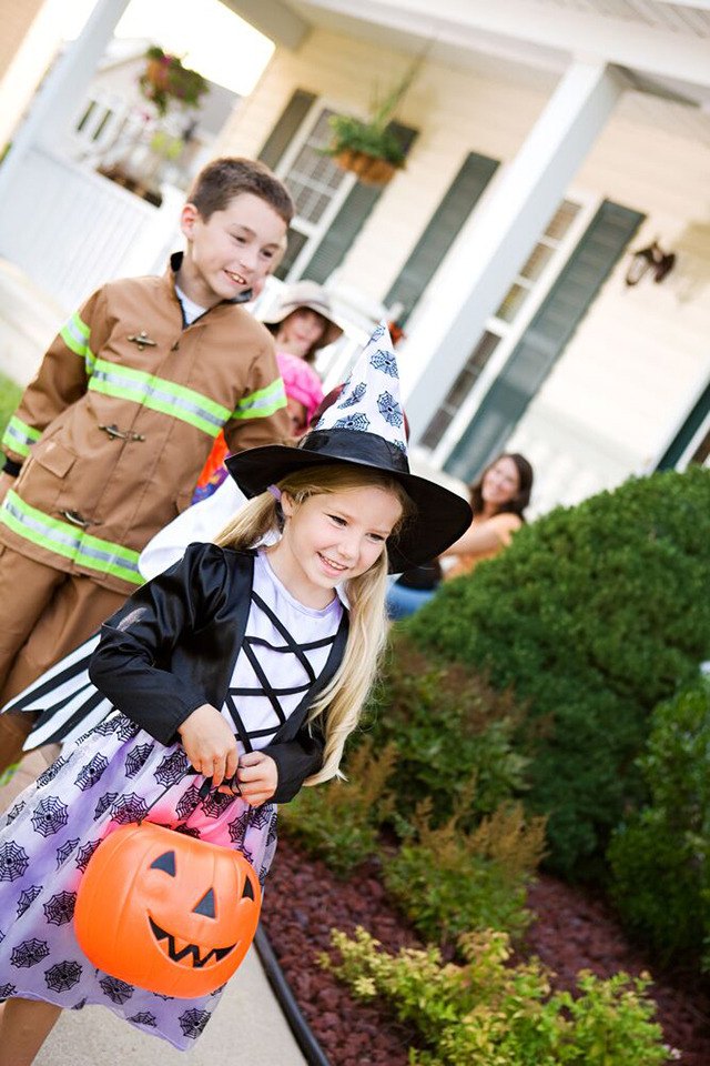 Use extra caution as trick-or-treaters go door-to-door on Halloween.