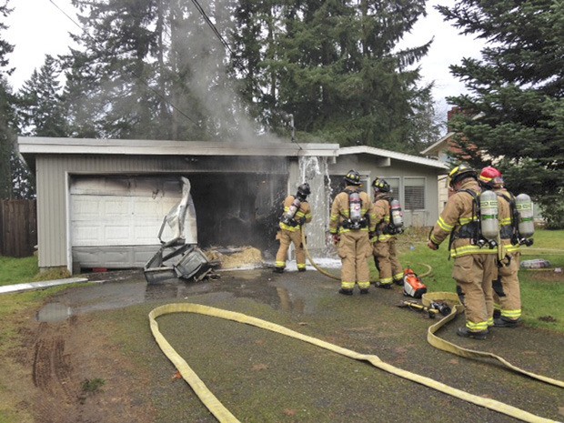 VRFA firefighters put out an accidental garage fire in Auburn on Wednesday morning. No one was injured in the fire.