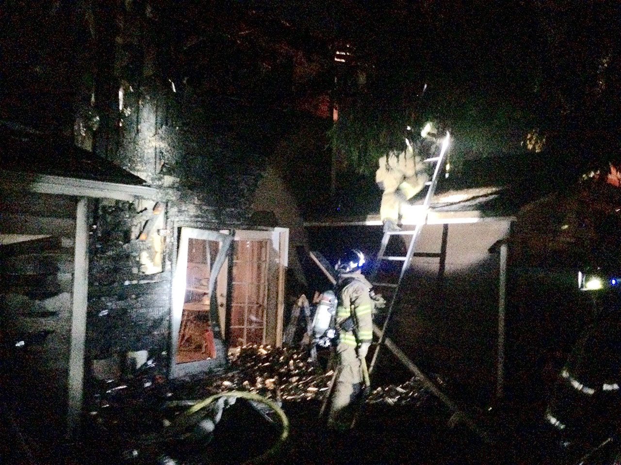 Residents safe after fire destroys their home