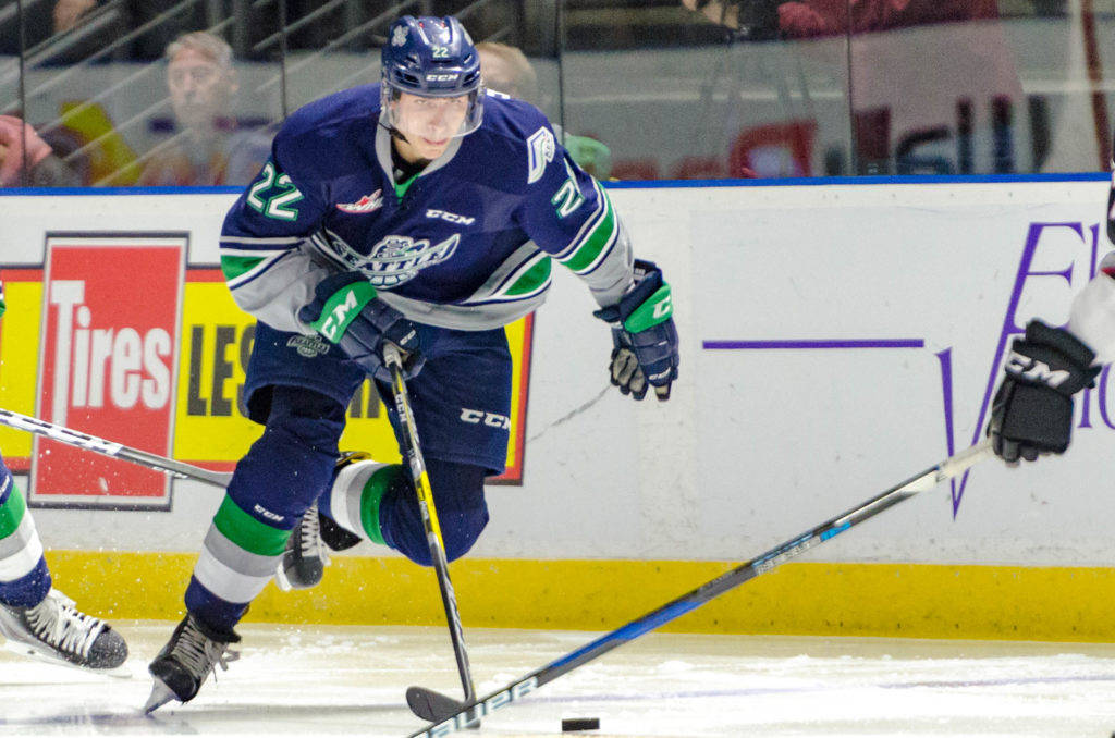 The Thunderbirds’ Dillon Hamaliuk on open ice. COURTESY PHOTO, Brian Liesse, T-Birds