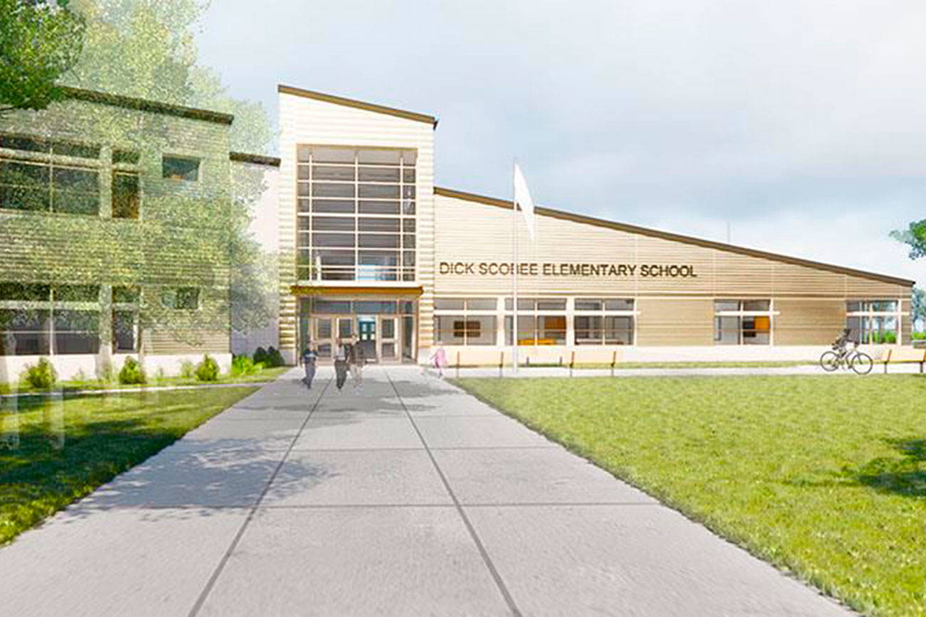 An architectural rendering of what the new Dick Scobee Elementary School will look like. COURTESY, Auburn School District