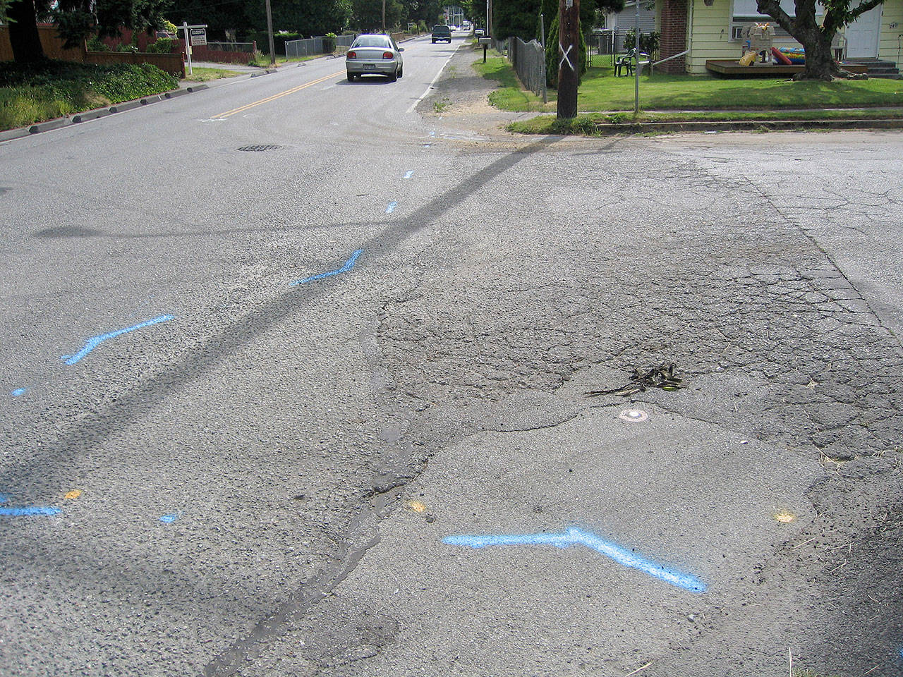 The collective condition of Auburn’s collector and arterial streets has fallen below a critical threshold as city leaders look for funds to bring them up to snuff again before costly rebuilds are necessary, as was the case with H Street Northeast, pictured here, more than 10 years ago. COURTESY PHOTO, city of Auburn