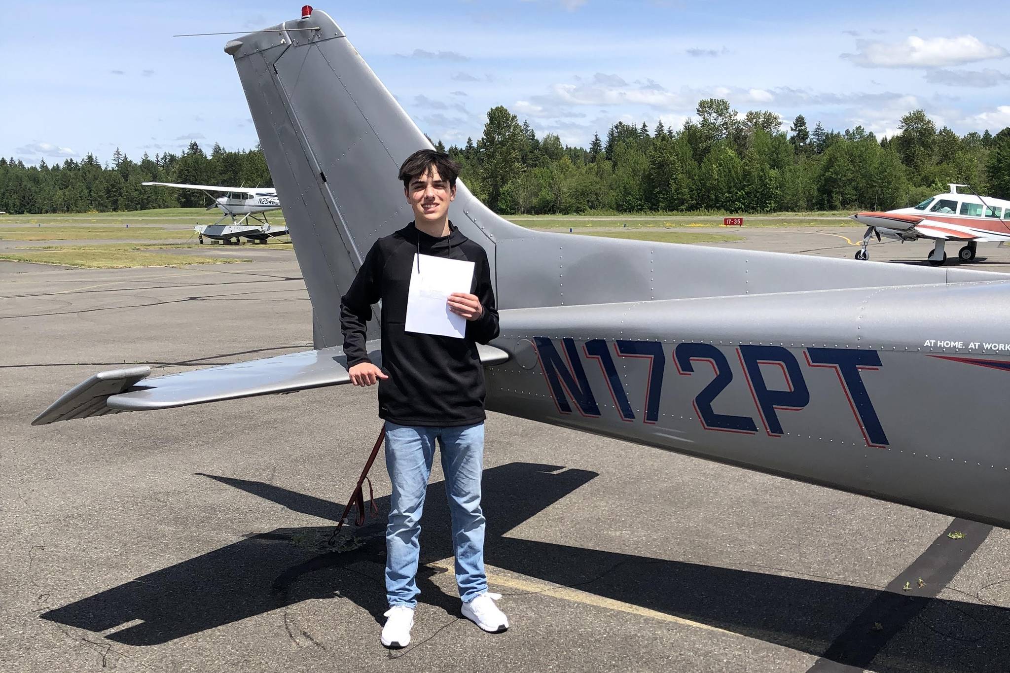 Auburn resident Lukas Holloman has been able to pursue his dream of being an aviator as a high school student. Courtesy photo