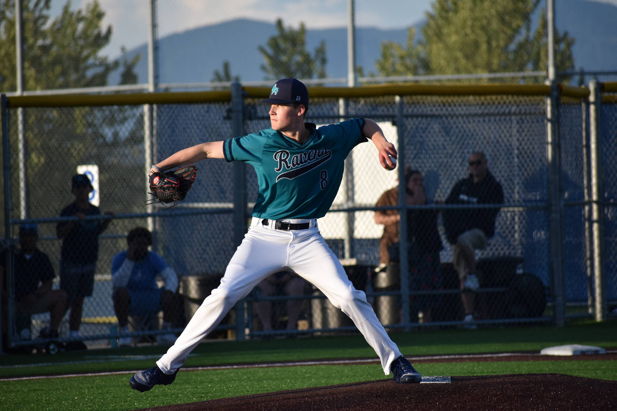 Auburn Riverside starting pitcher freshman Kaden Morgan on the mound. Ben Ray / The Reporter