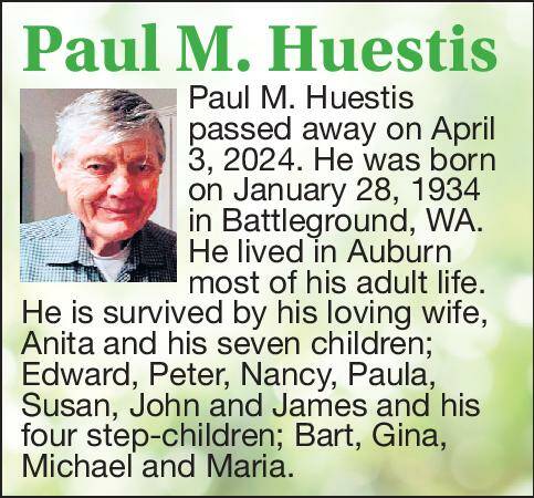 Paul M. Huestis | Obituary