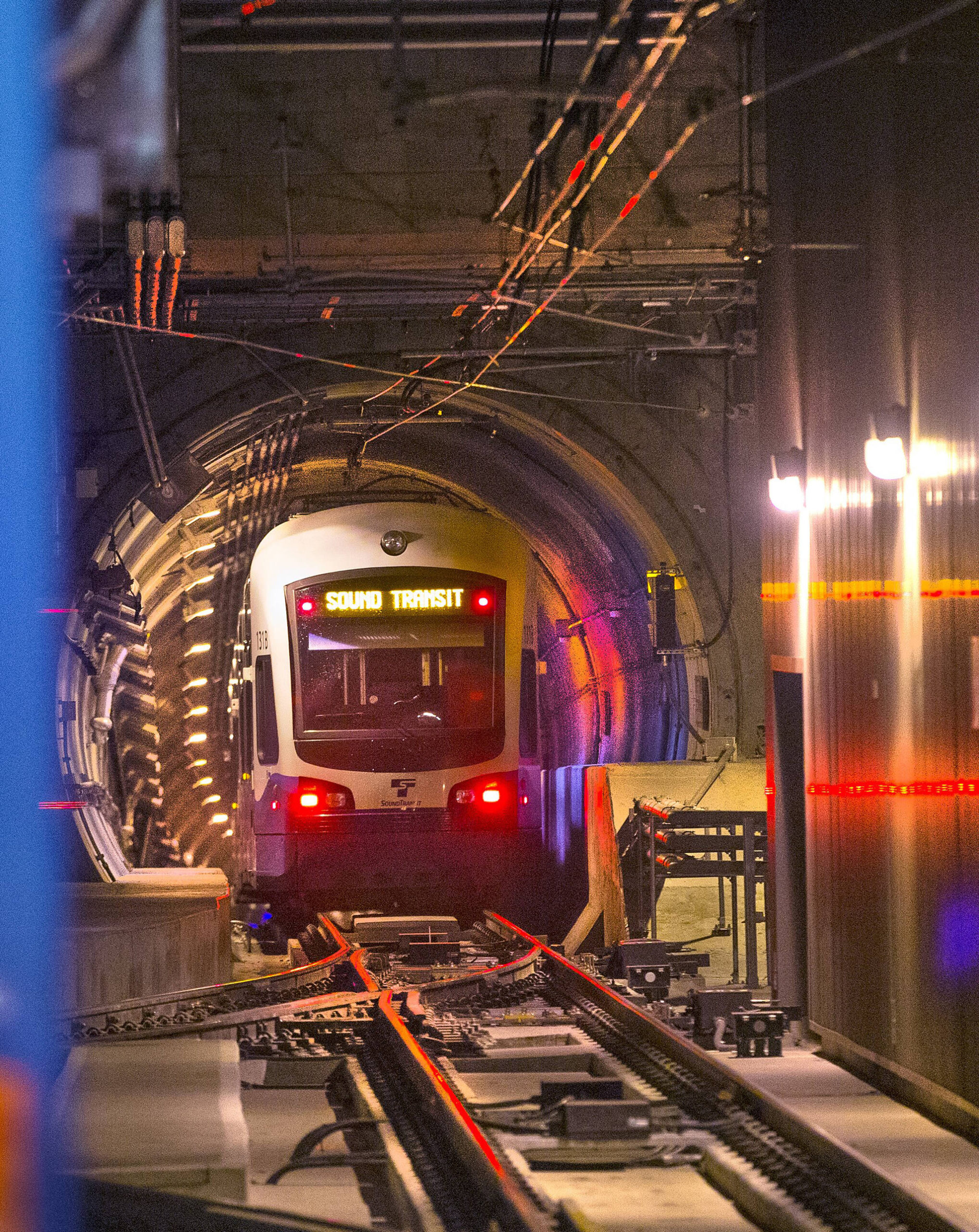 A Sound Transit light-rail train heads into the tunnel toward the Capitol Hill Station from the University of Washington. Mike Siegel Seattle Times TNS | File Photo