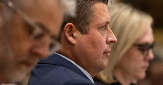 Jeffrey Nelson at his trial May 16. (Photo by Ken Lambert / The Seattle Times / Pool)