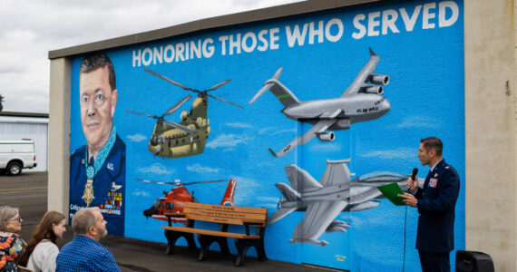 On June 17, a mural was dedicated at Auburn Municipal Airport to Auburn-area veterans including Lt. Col. Joe Jackson. The mural was painted by artist Myron Curry. The airport is located north of downtown Auburn at 2143 E. St. NE, Suite 1. Photo courtesy of City of Auburn