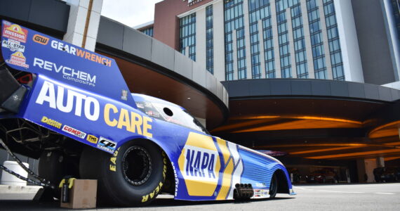 Ron Capps’ funny car was on display outside the Muckleshoot Casino and Hotel. Ben Ray / Sound Publishing