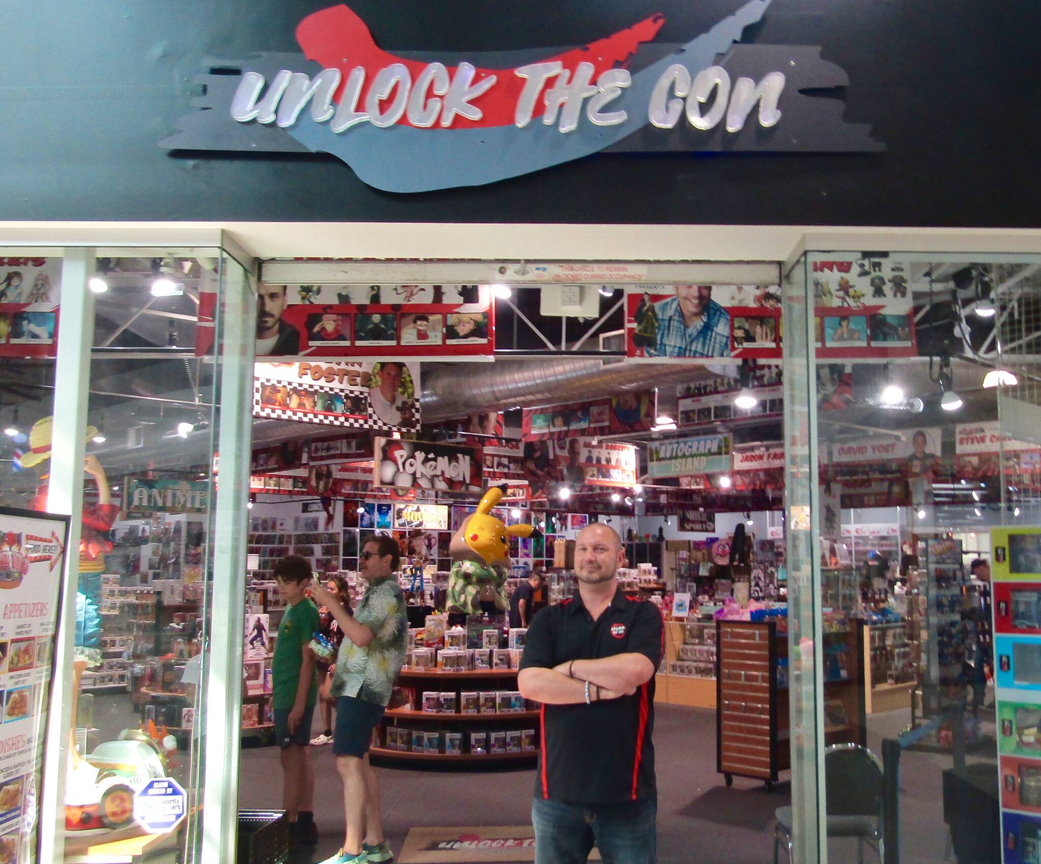 Barry Weaver in front of the Unlock the Con store in Auburn. Photo courtesy Annika Hauer