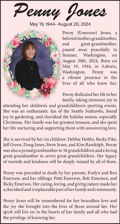 Penny Jones | Obituary