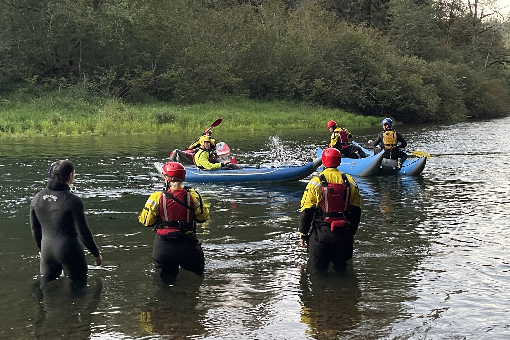 Swimmers, kayaks, and a Guardian One helicopter were unable to rescue Juan Martinez from drowning on Sept. 21. Image courtesy Puget Sound Fire