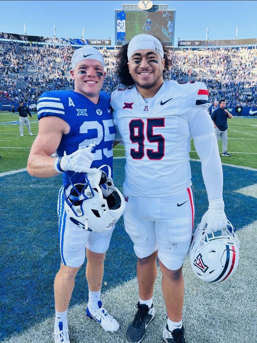 Photo provided by Kent Rodseth
Talan Alfrey from Brigham Young University played against Keanu Mailoto from the University of Arizona.